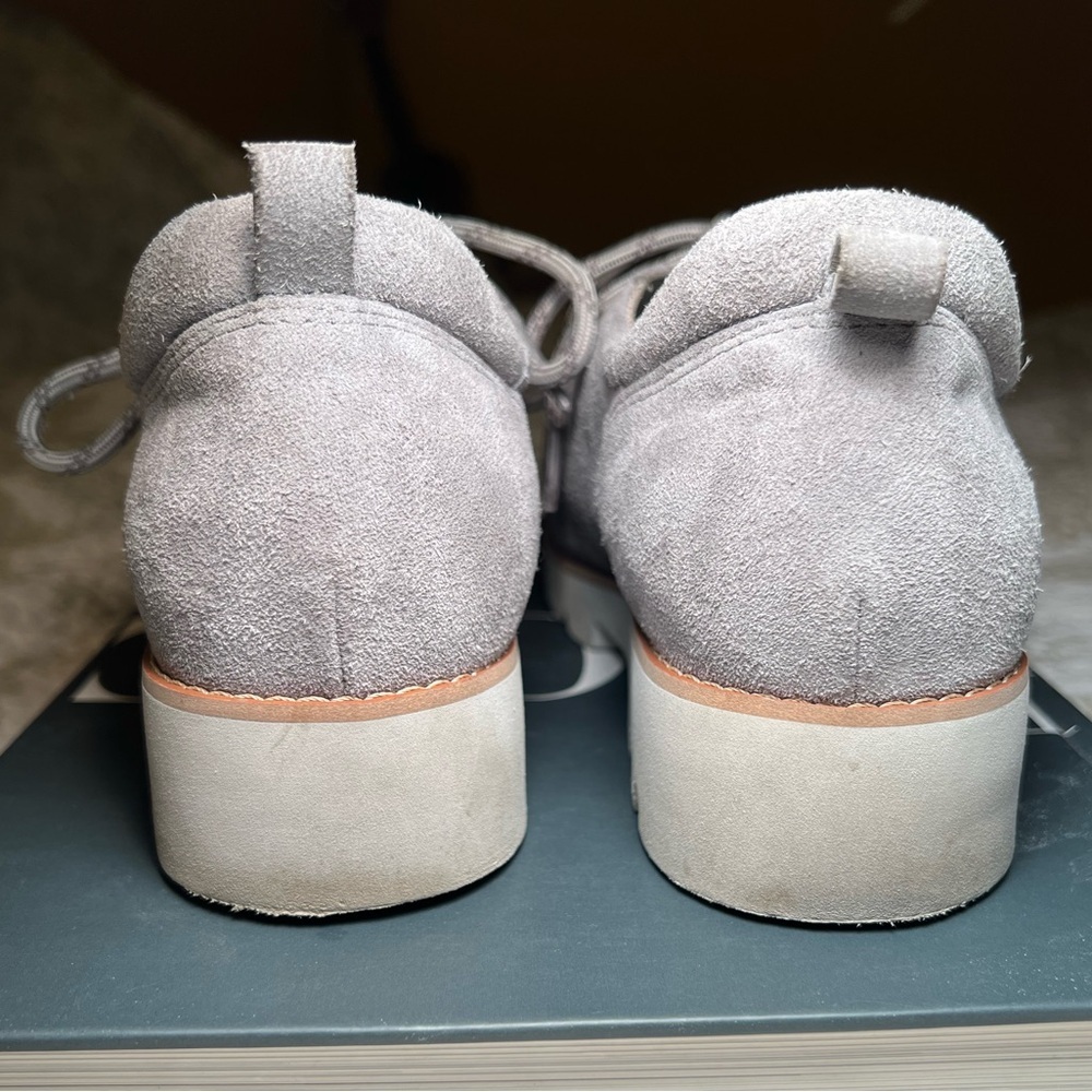 Vionic Ballari Gray Suede Lace Up Oxford Shoes size 7.5 Classiccore Preppy Retro - Picture 5 of 11